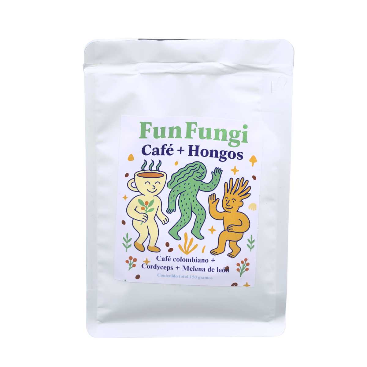 FunCoffee - Café de grano molido con Melena de León y Cordyceps 150g