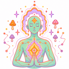 Ilustración de una persona meditando