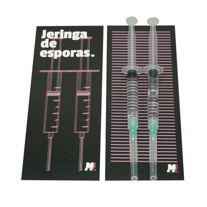 2 jeringas de esporas Mantún 5ml con packaging para microscopía y coleccionismo