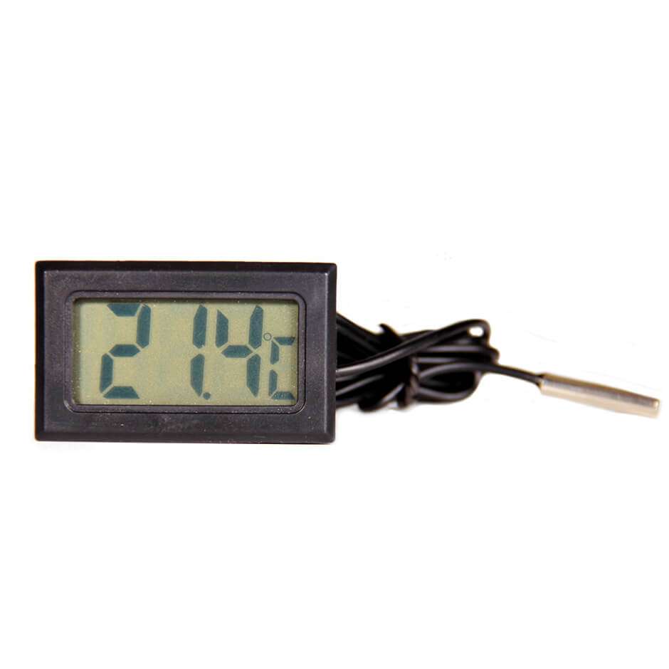 Termómetro digital con sonda incluido en el Kit Primordio para control de temperatura